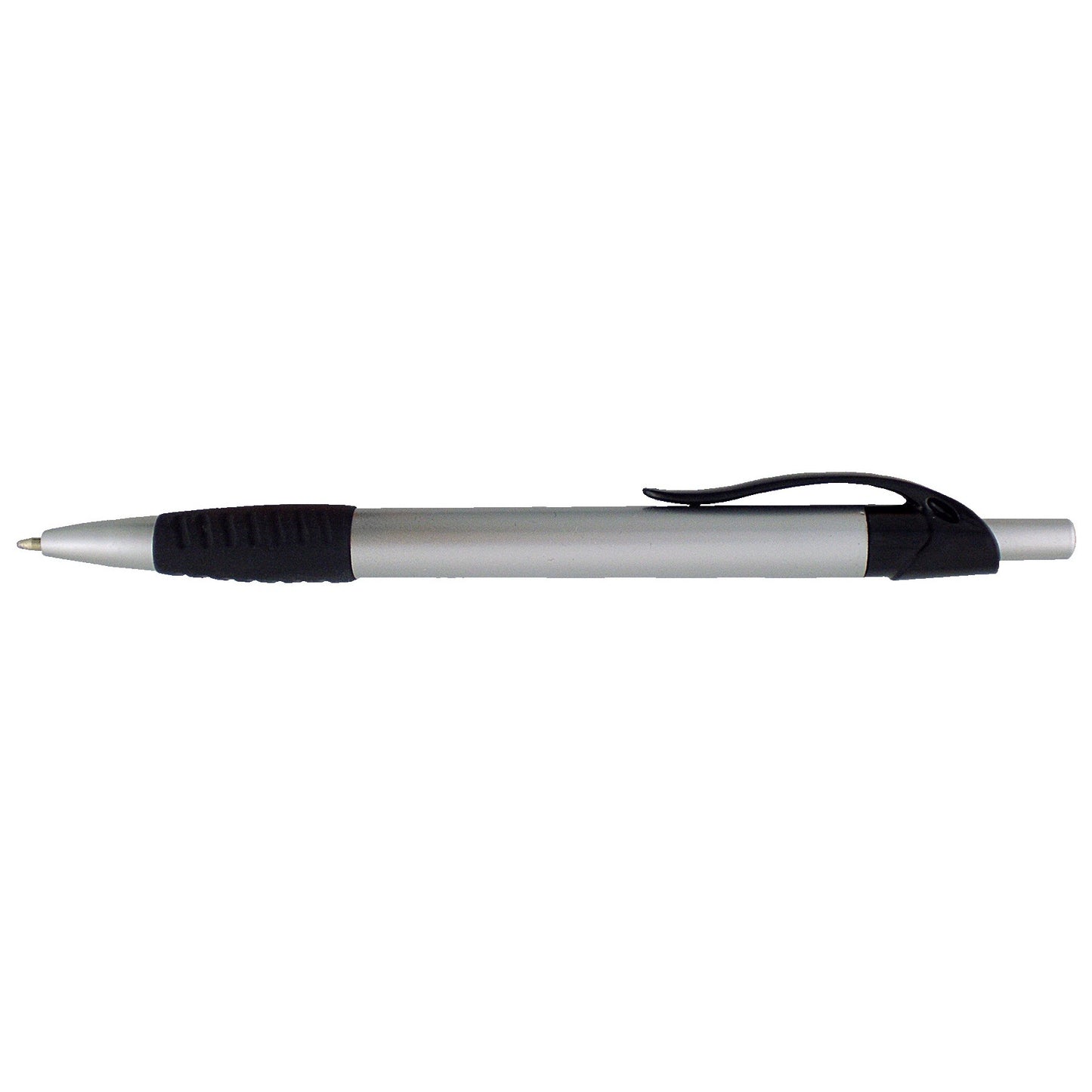 Preston Ballpoint Pen W/ Silver Barrel & Colored Grip & Clip click pen QTY500