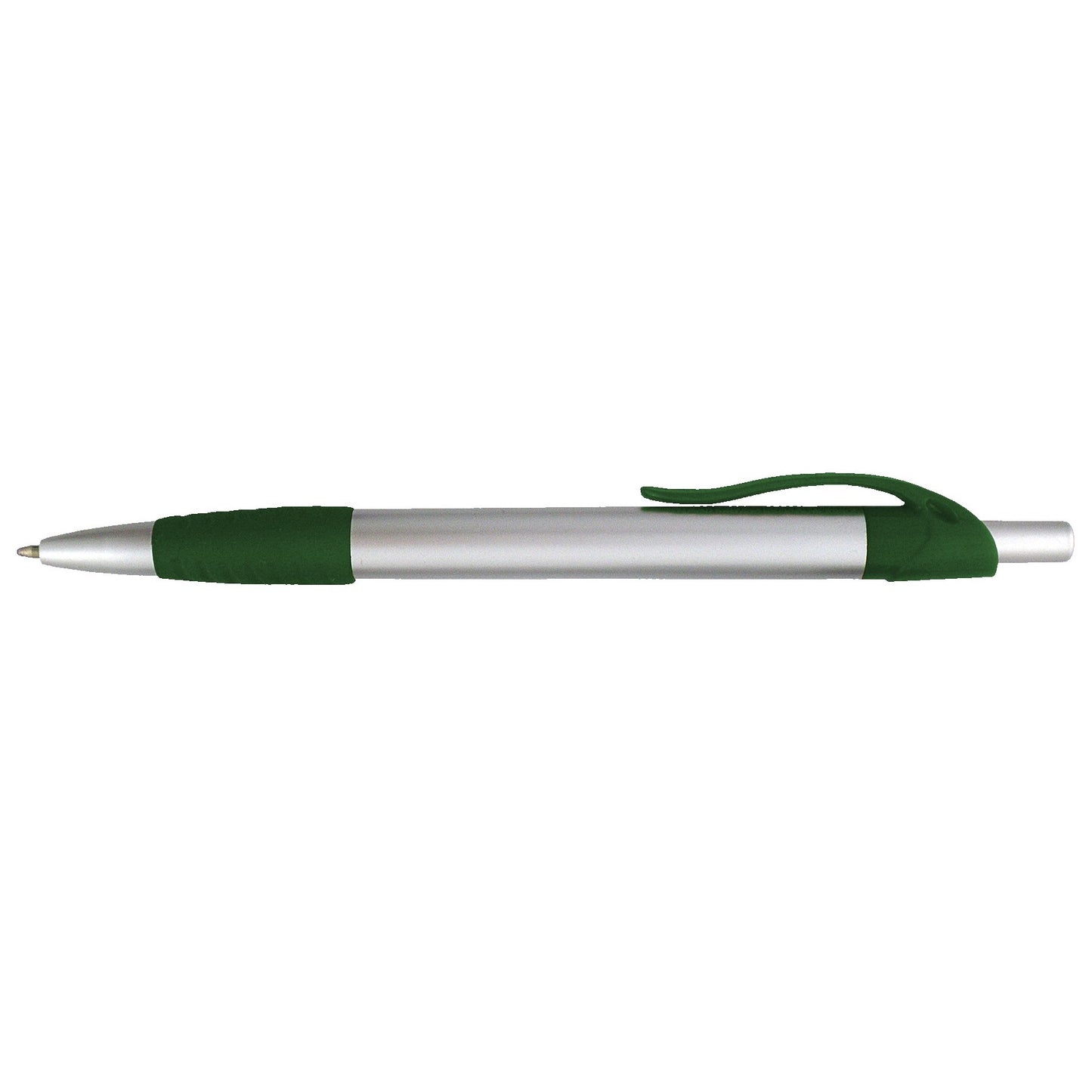 Preston Ballpoint Pen W/ Silver Barrel & Colored Grip & Clip click pen QTY500